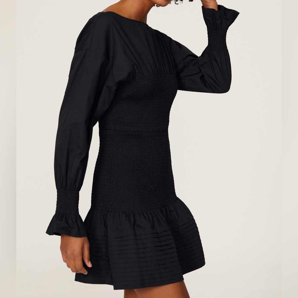 Derek Lam Collective black smocked dress